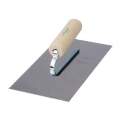 Richard Cement Finishing Trowel - Steel - 4-in W x 10-in L - Wooden Handle