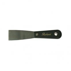Richard Flexible Putty Knife - Black - 1 1/2-in W High Carbon Steel Blade - 3 3/4-in L Polypropylene Handle
