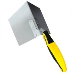 Richard Ergo-Grip Outside 90° Trowel - Steel - 4-in - Rubberized Yellow Handle