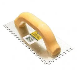 Richard Square Notch Ceramic Tile Trowel - Steel Blade - Polypropylene Handle - 9-in L x 4-in W x 1/4-in Teeth