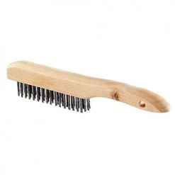 Richard Shoe Brush - Carbon Steel Bristles - Wooden Handle - 10 1/4-in L