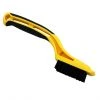 Richard Mini Wire Brush - Nylon Bristles - Built-in Plastic Scraper - Yellow and Black
