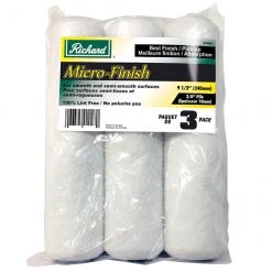 Richard Paint Roller Cover Refills - Microfiber - White - 9 1/2-in W x 3/8-in T